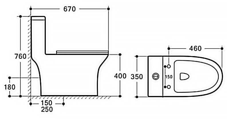 Приобрести azario унитаз - моноблок terni 670x350x760 горизонтальный слив, быстросъемное сиденье микролифт az-8618