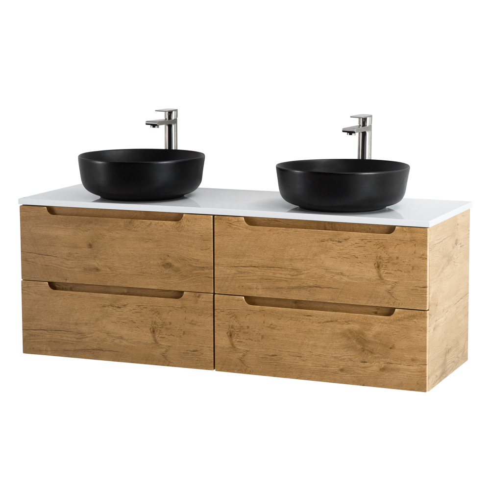 Приобрести belbagno тумба со столешницей etna 140 см, подвесная rovere nature