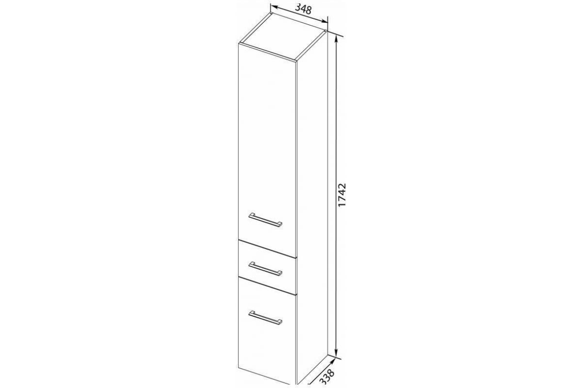 Приобрести aquanet пенал порто 35 см, l белый