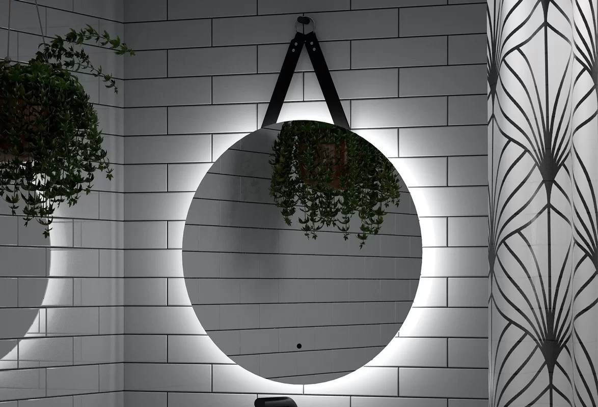 Приобрести continent зеркало с подсветкой best 65х65 см, черное