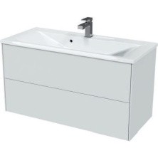 Sole Тумба подвесная Ultra 100 см с раковиной More 100, белый глянец УТ000068481