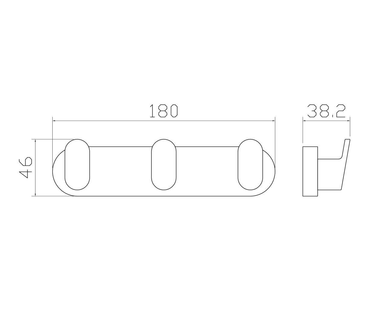 Приобрести вешалка с 3 крючками для ванной wonzon & woghand carbon, черный (ww-7735)