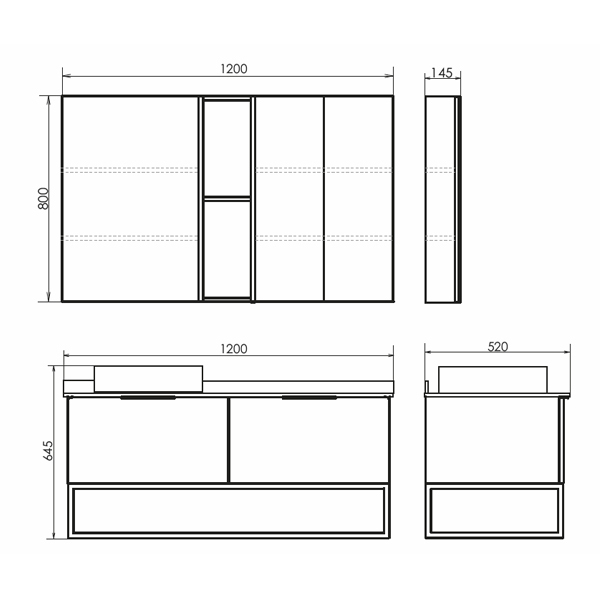 Приобрести сomforty тумба со столешницей и раковиной comforty порто-120-1 дуб дымчатый