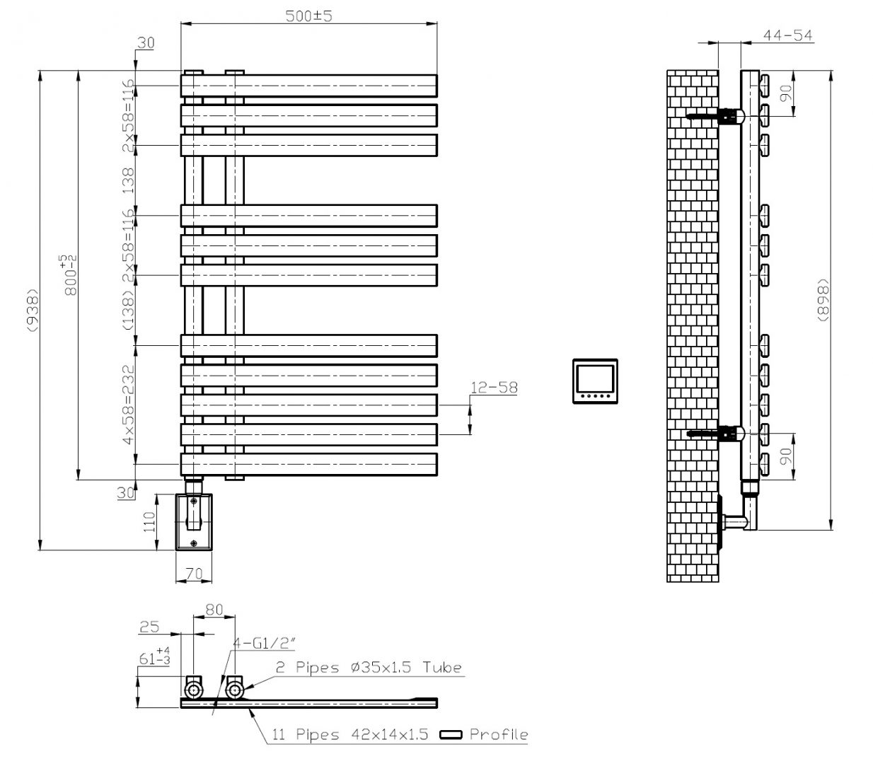 Приобрести boheme полотенцесушитель электрический venturo matt white 721-mw