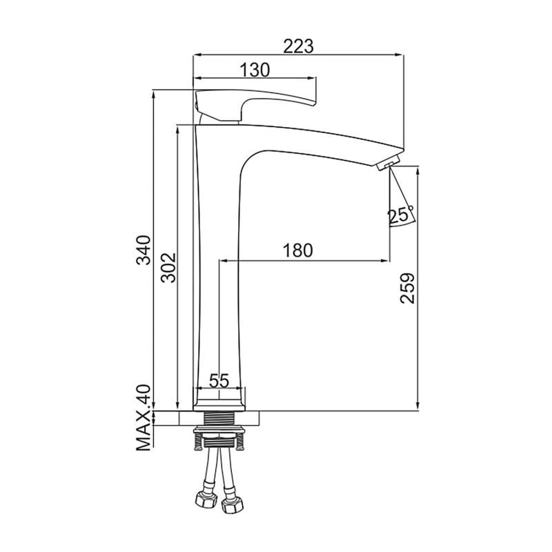 Приобрести gerhans смеситель для раковины k14, высокий, черный k11114b