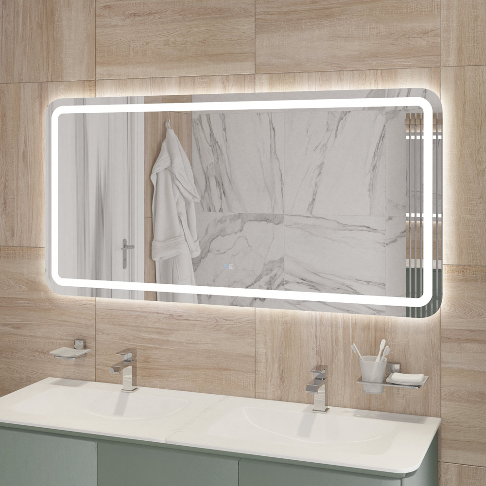 Приобрести cezares зеркало stylus 150х70 см, с подсветкой, сенсорным включением, подогревом czr-spc-stylus-1500-700-tch-warm