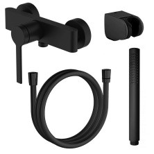 Azario Смеситель для душа Vincente 212мм, черный AZ-VRZ338326PA