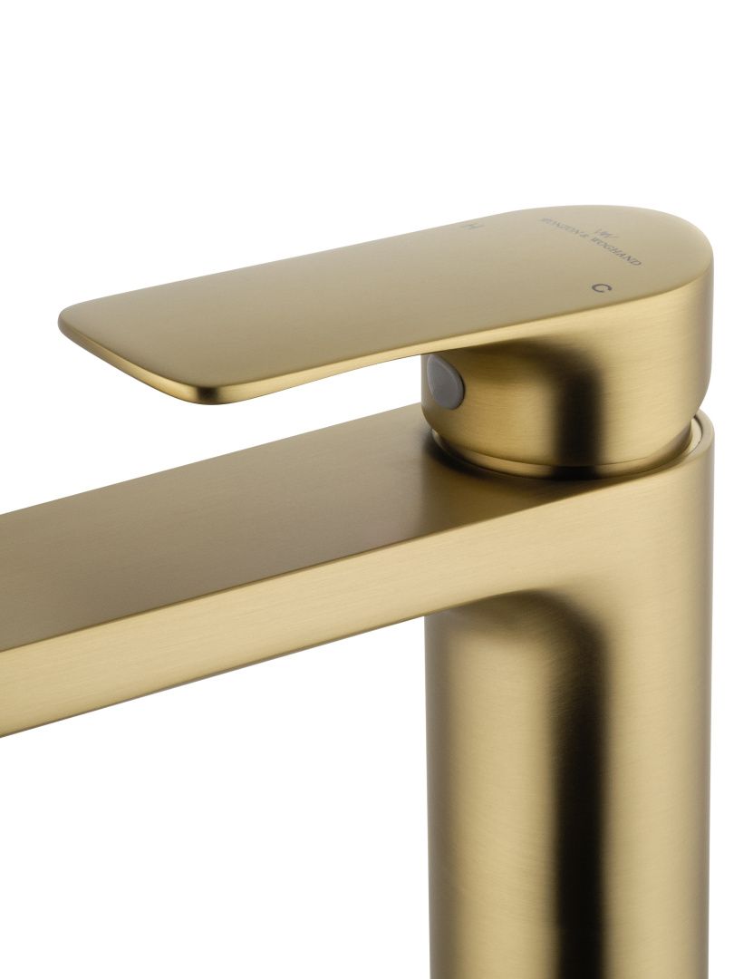 Приобрести смеситель для раковины wonzon & woghand line, брашированное золото (ww-a40732-bg)