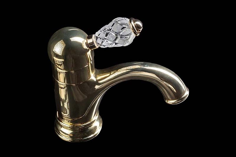 Приобрести boheme смеситель для раковины crystal, золото\кристаллы 281-crst