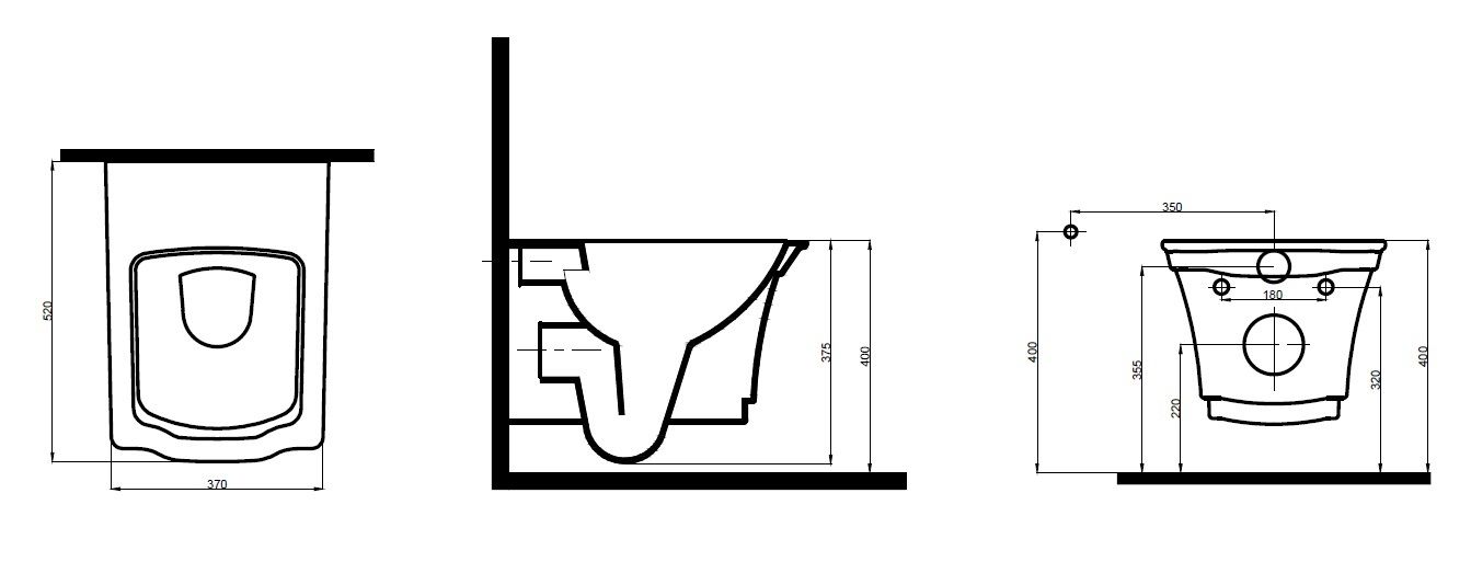 Приобрести boheme подвесной унитаз hermitage, белый\золото 951-g