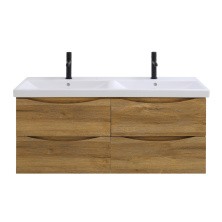 BelBagno Тумба с раковиной MARINO-CER 120 см, подвесная с ящиками Rovere Rustico, белая раковина