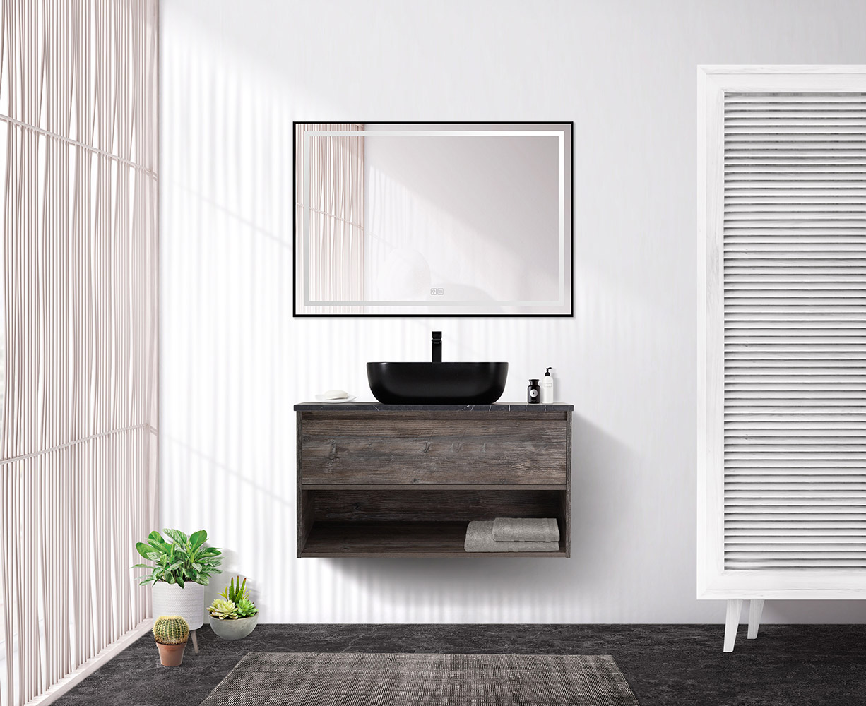 Приобрести belbagno тумба со столешницей kraft 80 см с ящиком и полкой, подвесная pino pasadena