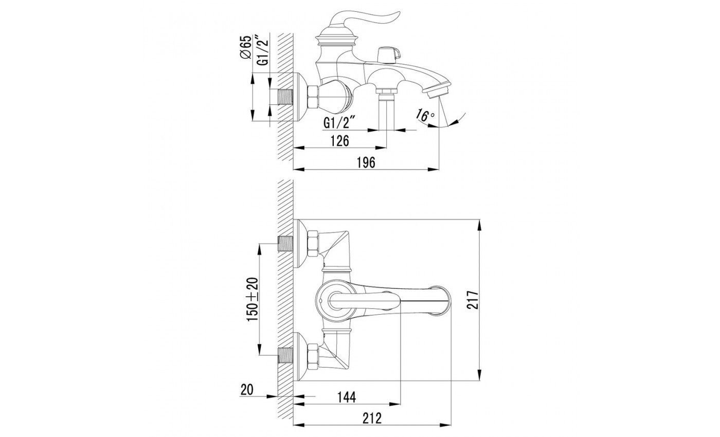 Приобрести lemark смеситель для ванны brava, золото lm4712g