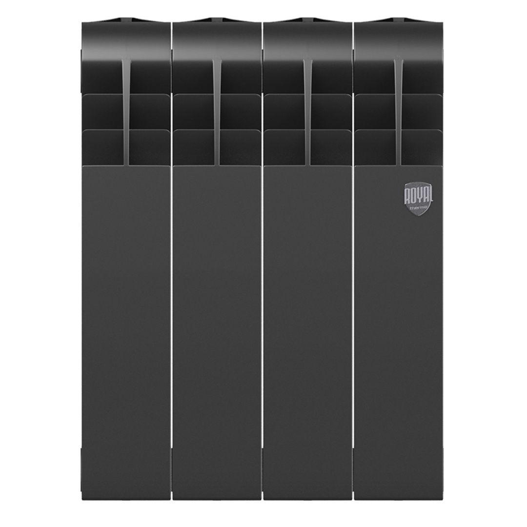 Приобрести royal thermo радиатор биметаллический biliner 350 /noir sable ( черный графит ) - 4 секц.