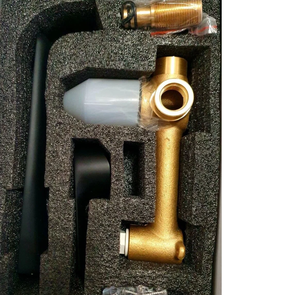 Приобрести grocenberg встраиваемый смеситель для раковины, черный матовый gb599bl