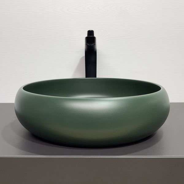 Приобрести comforty раковина 114mdg 41х43 см, темно-зеленая матовая