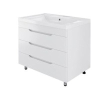 Mirsant Тумба напольная SOHO Quadro 100\2 100 см с раковиной Deep-100 УТ000081542