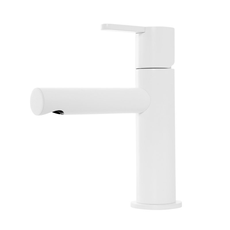 Приобрести cezares смеситель для раковины leaf с донным клапаном, белый leaf-lsm1-bio