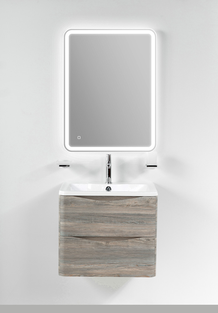 Приобрести belbagno тумба с раковиной acqua 60 см, подвесная pino scania, белая раковина