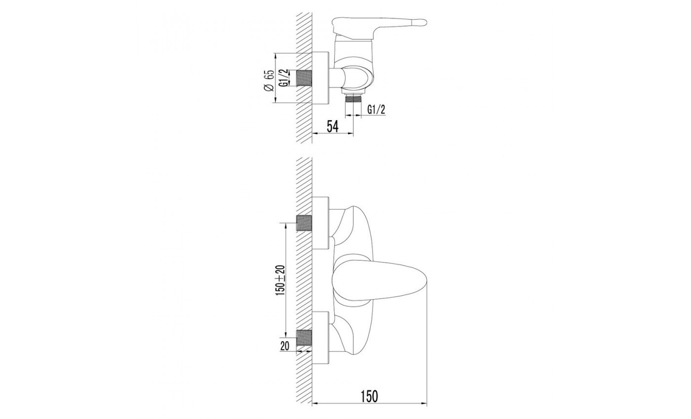 Приобрести lemark смеситель для душа status, хром lm4403c