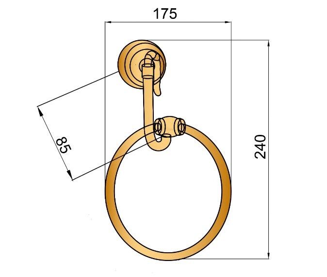 Приобрести boheme полотенцедержатель medici, бронза 10605