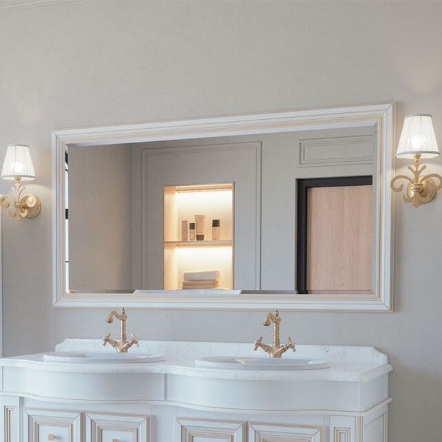 Приобрести caprigo зеркало fresco 160 см, белое, эмаль