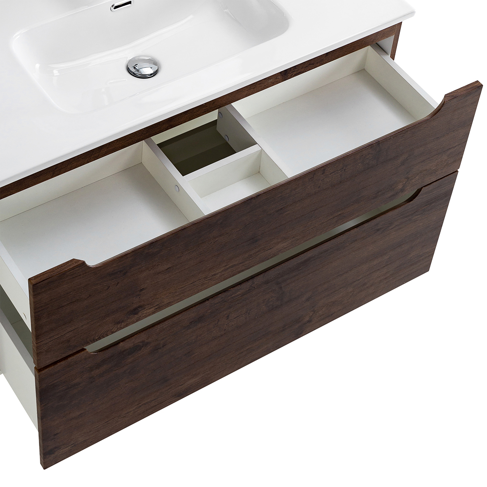 Приобрести belbagno тумба с раковиной etna-h60 100 см, подвесная b rovere moro, белая раковина