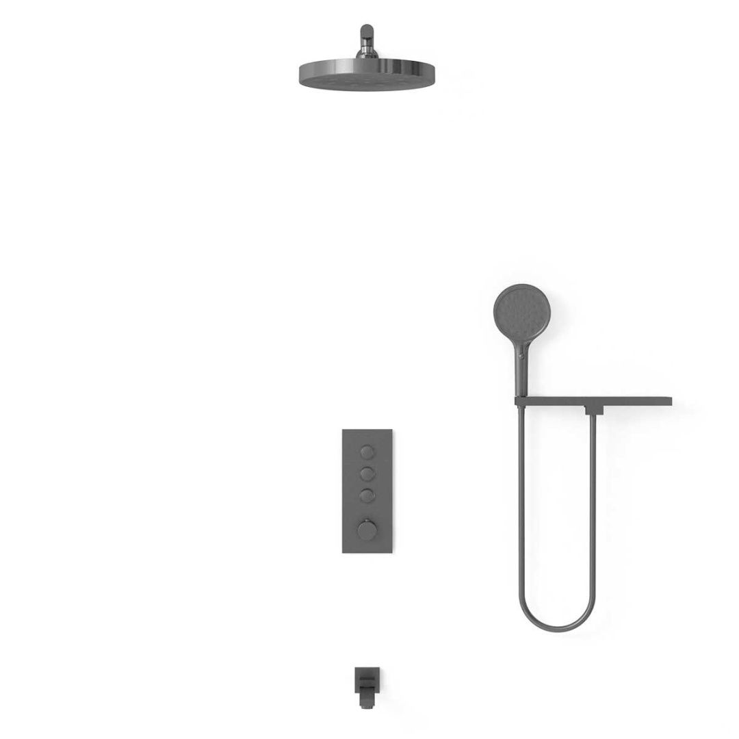 Приобрести vincea встраиваемая душевая система с термостатом, оружейная сталь vsfw-433ti2rgm