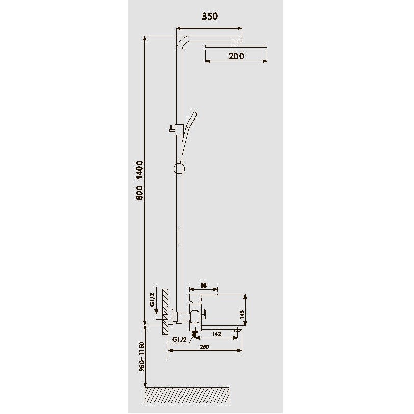 Приобрести душевая система vieir gunzi, v113562g графит