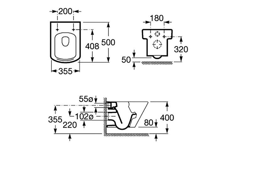 Приобрести унитаз подвесной roca hall 7.3466.2.700.0