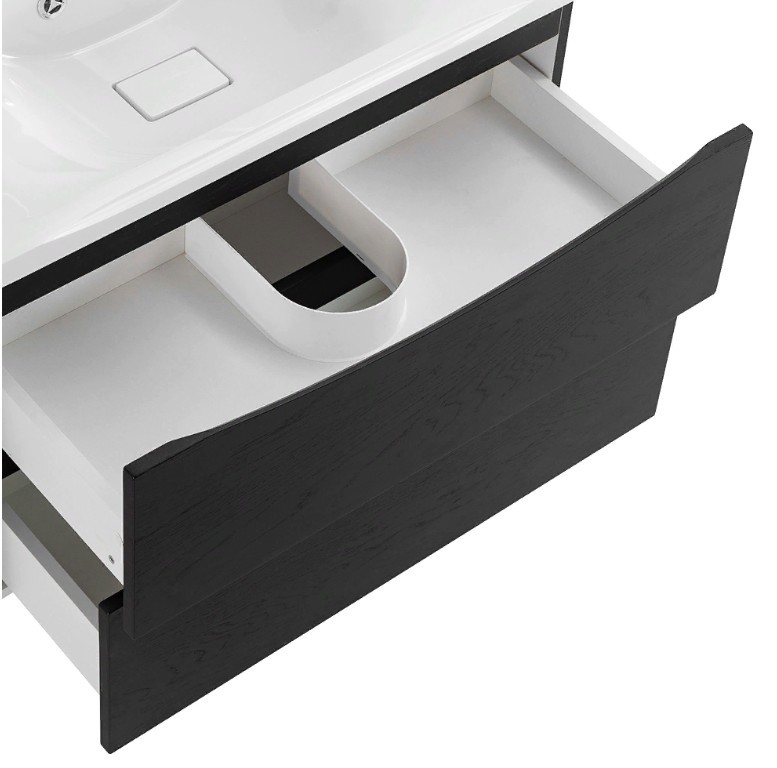 Приобрести тумба подвесная с раковиной belbagno marino-800-2c-so-rca-p 80 см, rovere cioccolato amaro