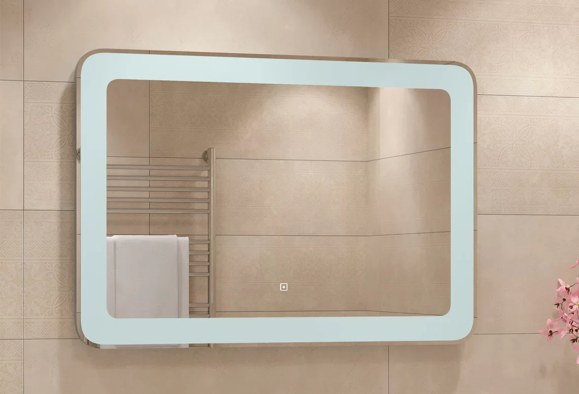 Приобрести continent зеркало с подсветкой velvette 100х70 см, белое