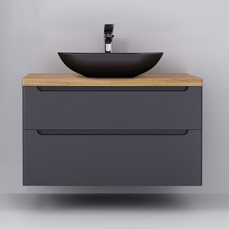 Приобрести jorno тумба подвесная wood 100 см со столешницей светлое дерево, антрацит