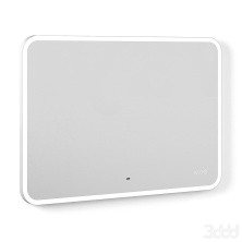 Briz Зеркало SOFI 100х80 см, с подсветкой,подогревом, часы, сенсорное включение , белое ПДЗ43-100