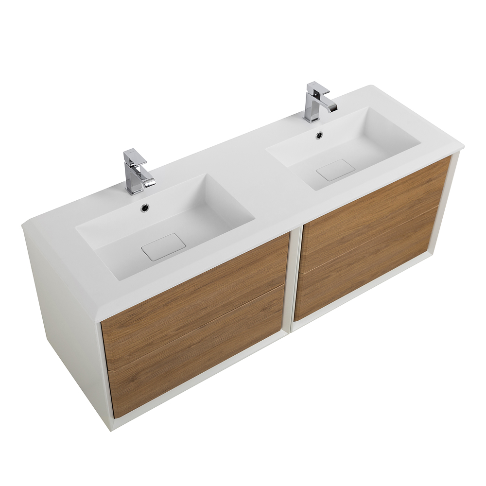 Приобрести cezares тумба подвесная с раковиной на две чаши bellagio 140 см rovere tabacco, дерево 54716