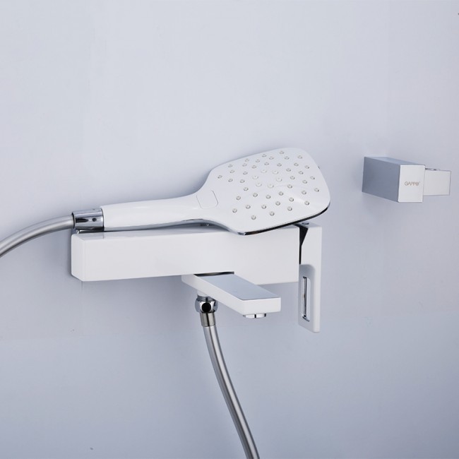 Приобрести gappo смеситель для ванны и душа g3217-8, белый 94950