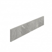 Плинтус Coliseumgres Impero Tiberio 45см, серая, шлифованная, Battiscopa 7.2x45см, белый