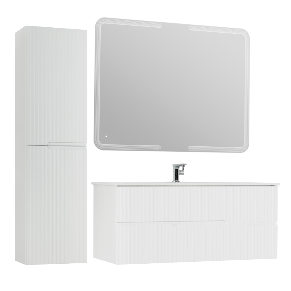 Приобрести cezares тумба подвесная с раковиной duet 120 см bianco lucido, белый глянец duet-1200-2c-so-bl