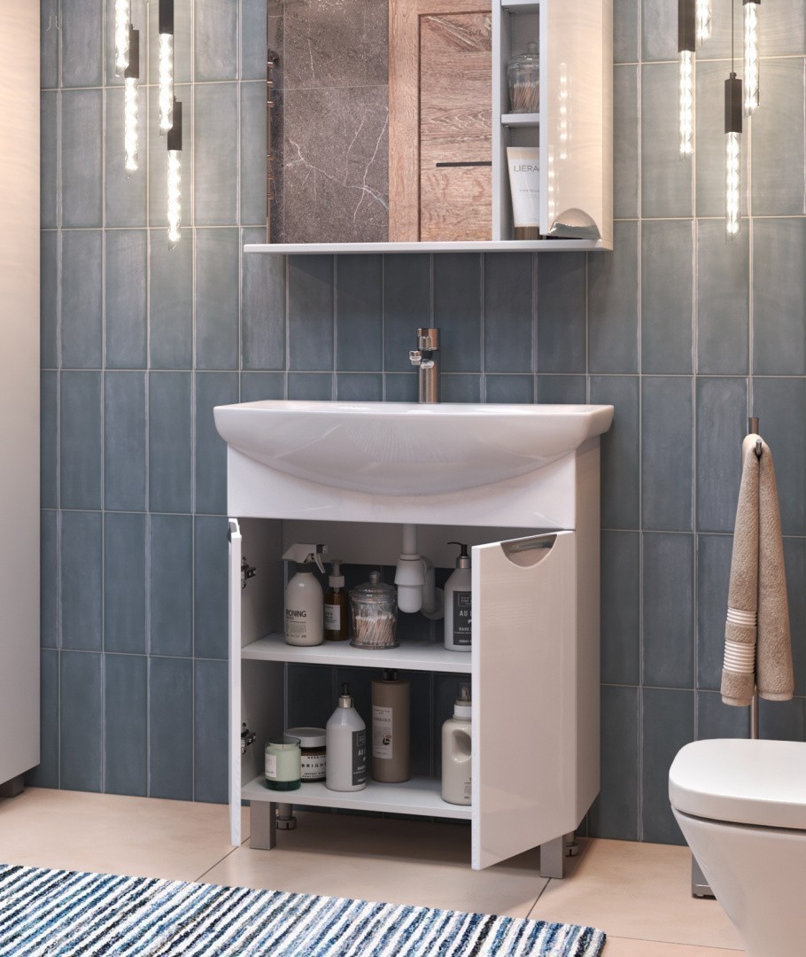 Приобрести vigo тумба с раковиной callao 60см, 2 дверцы, напольная, белая tn.cal.bal.60.2d