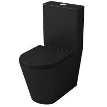 Grossman Унитаз компакт, безободковый с сиденьем дюропласт, черный матовый GR-4449BMS