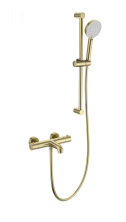 Смеситель для ванны с душевым гарнитуром и термостатом WONZON & WOGHAND, Брашированное золото (WW-C2006-A-BG)