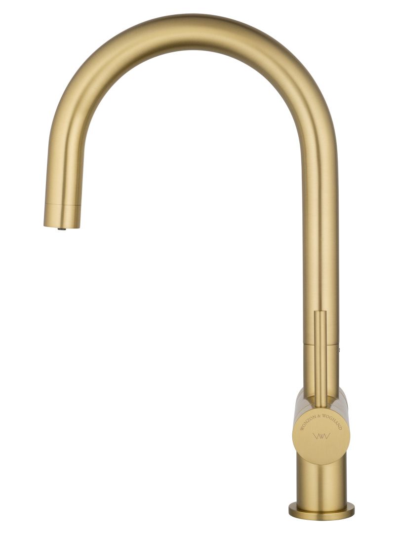 Приобрести смеситель для кухни c подключением фильтра wonzon & woghand, брашированное золото (ww-3211-bg)