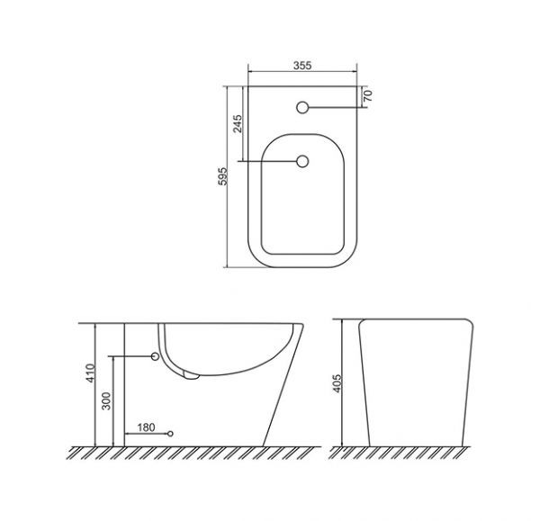 Приобрести биде напольное sole cube