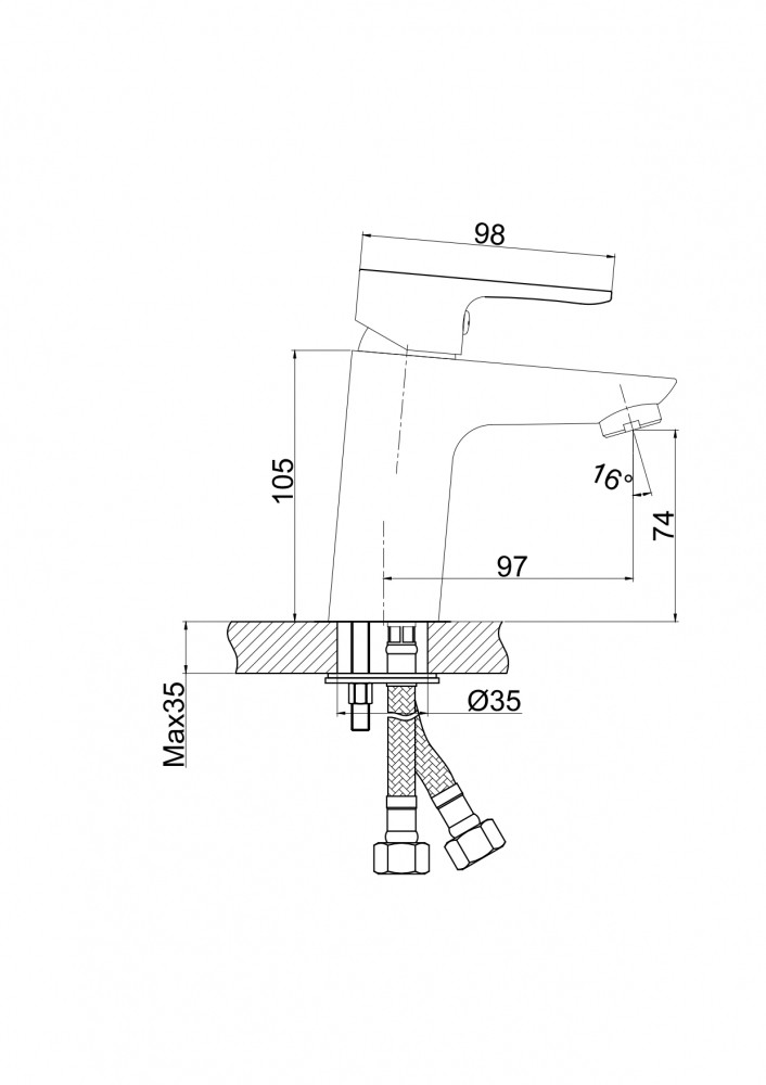 Приобрести смеситель cersanit cersania для раковины c клик-клак