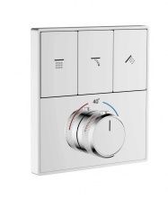 Термостатическая панель смесителя встраиваемая на 3 потребителя WONZON & WOGHAND, Хром (WW-INF363A-CR)