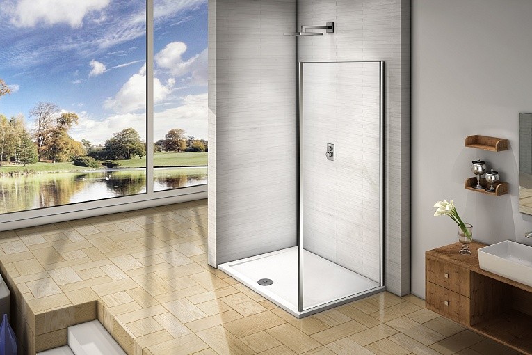 Приобрести bas стенка боковая neo 90 см. хром/прозрачное sp-90-c-ch