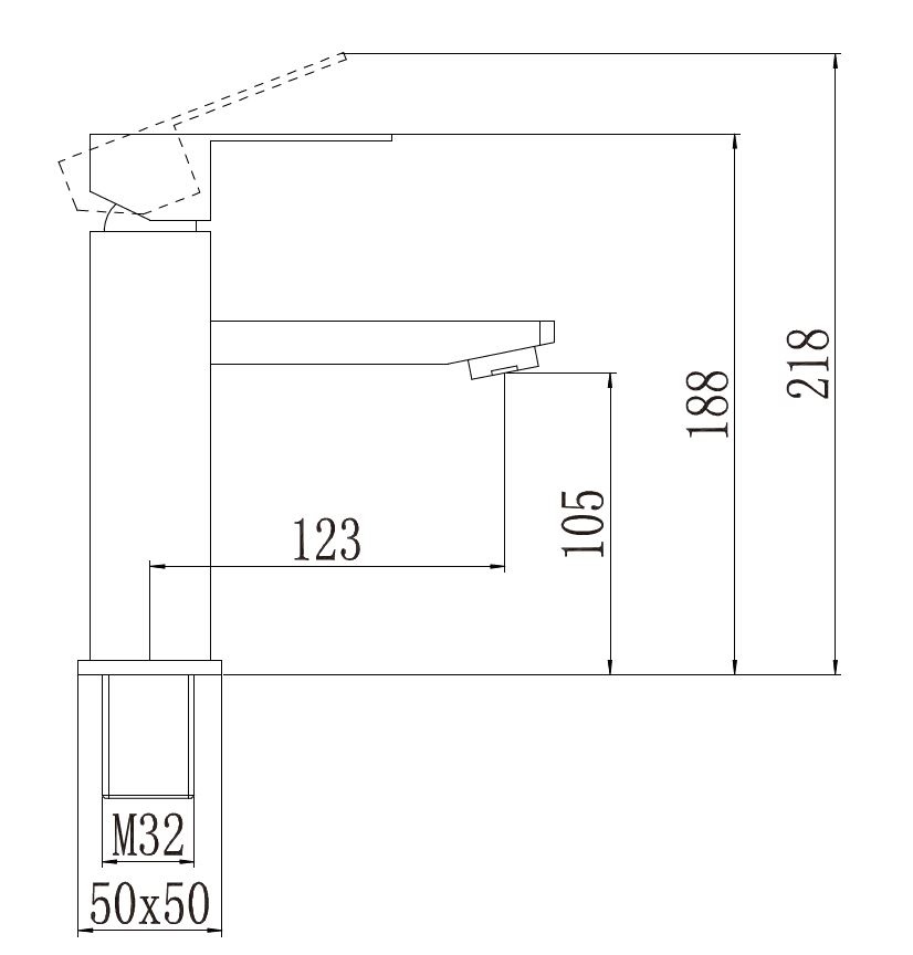 Приобрести savol смеситель для раковины 188мм, нержавеющая сталь s-sus1001
