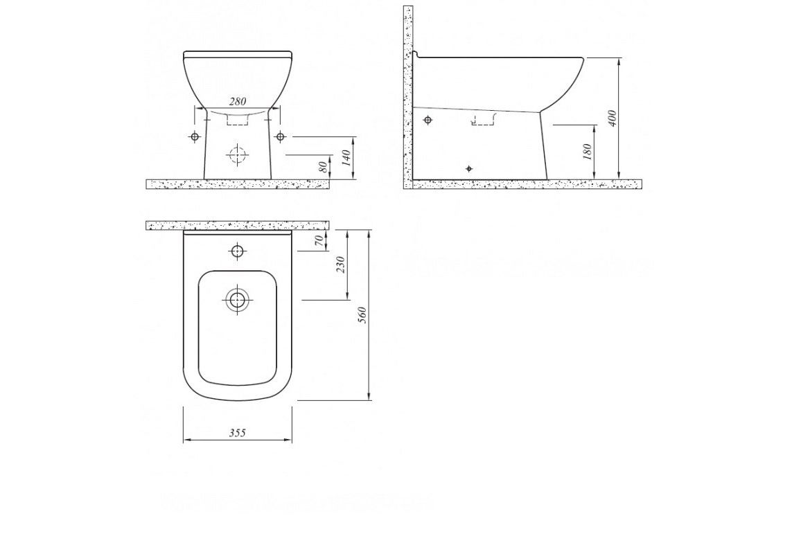 Приобрести биде напольное kale babel