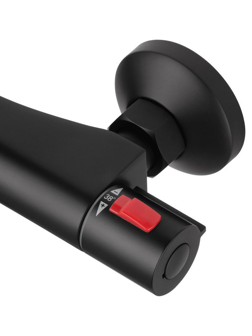 Приобрести смеситель для душа с термостатом wonzon & woghand inn 5, черный матовый (ww-b2005-a-mb)