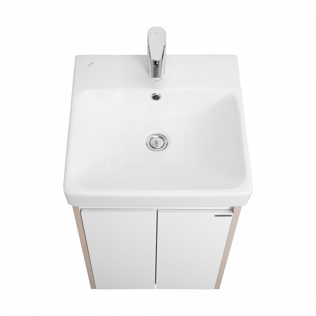 Приобрести акватон тумба c раковиной сканди 45 doors универсальная, белый/дуб верона